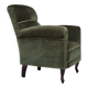 1950s, Danish highback relax armchair, furniture velour, beech wood.