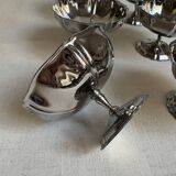 Set of 6 stainless steel ice cream bowls