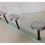Industrial wall coat rack 5 aluminum hooks