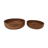Set of 2 Celeppio wood imitation round cut