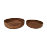 Lot de 2 coupe ronde imitation bois de Caleppio