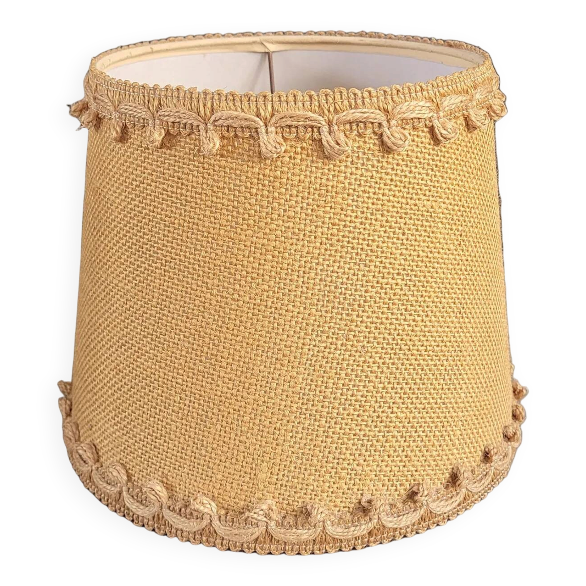 Jute lampshade with ribbons