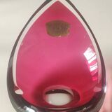 Val St-Lambert crystal pocket emptier design. In ruby red crystal. With label. Dim 17.5 x 13.5 xm