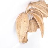 Paire d’appliques « cocotier/palmier » en rotin
