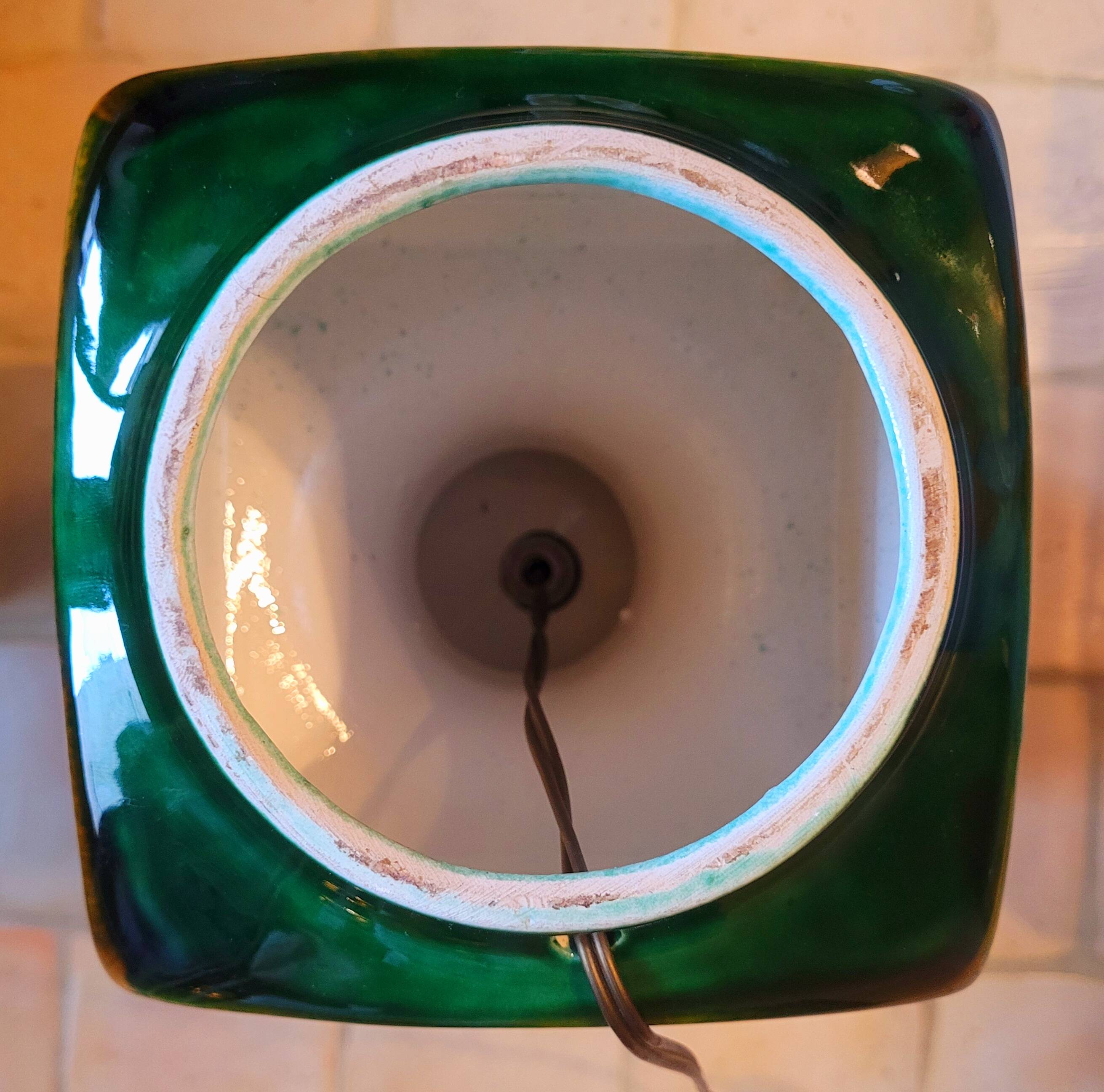 Old vintage design ceramic lamp from the 70s CARI ZALLONI for Steuler