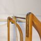 Vintage solid beech sled signed La Hutte - 110 cm