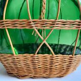 Wicker and glass bottle