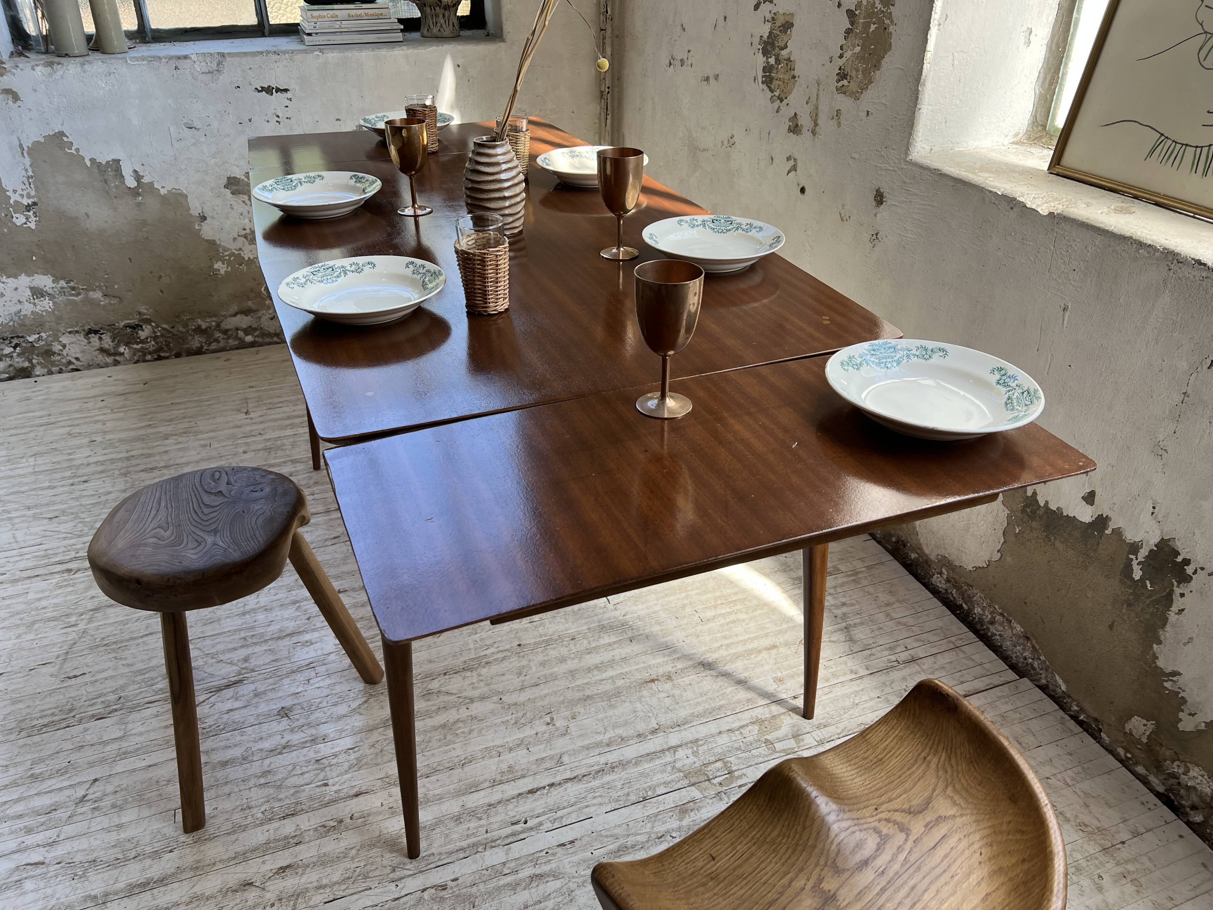 Vintage teak table with extensions, Denmark, 1960