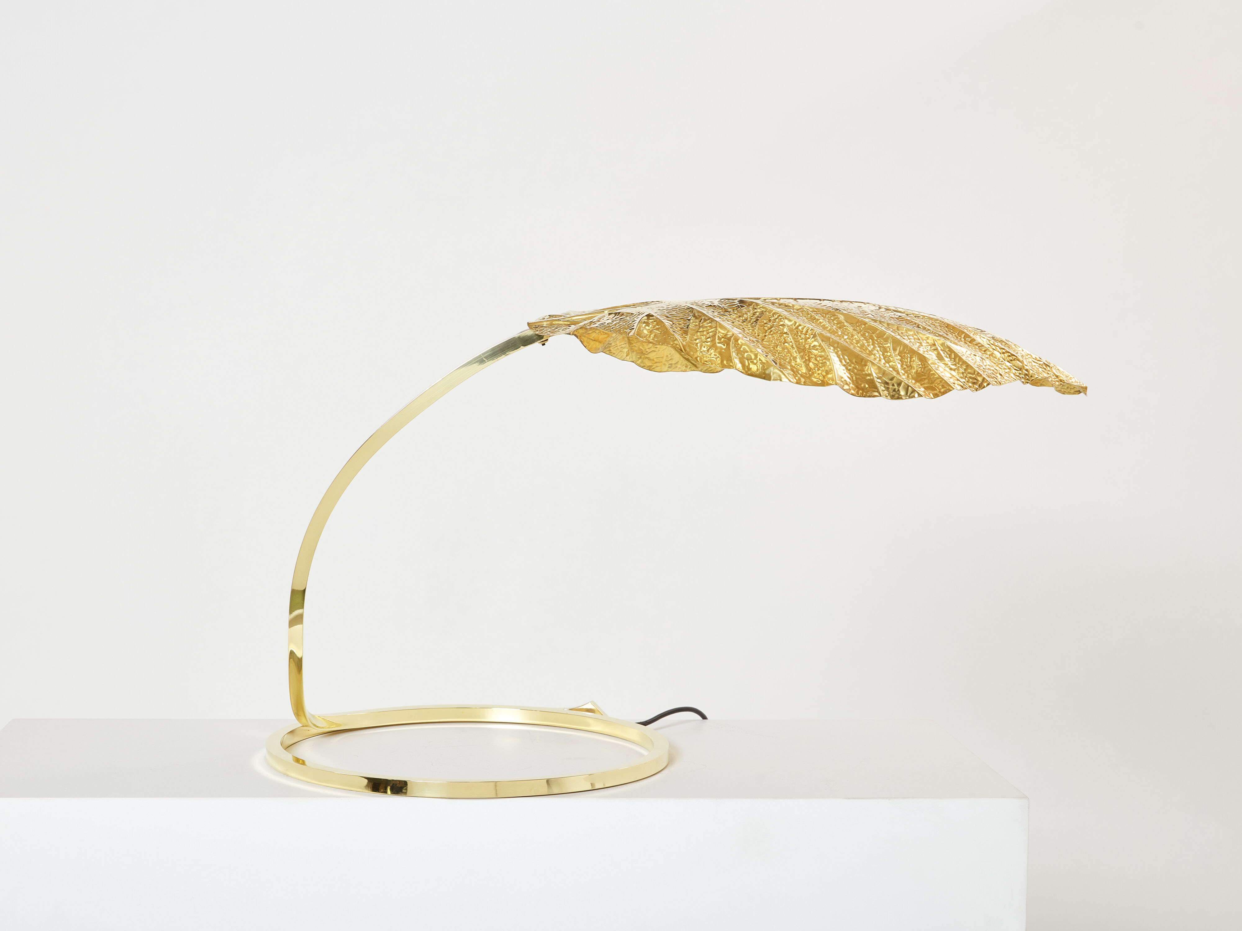 Rhubarb lamp in brass by Tommaso Barbi 1970