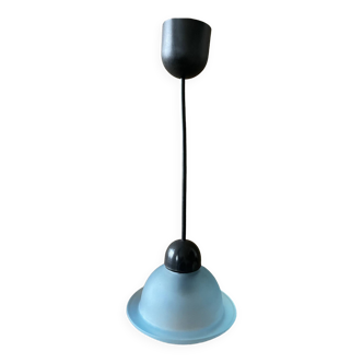 80s glass pendant light