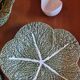 Vintage earthenware soup tureen with cabbage leaves - Silea