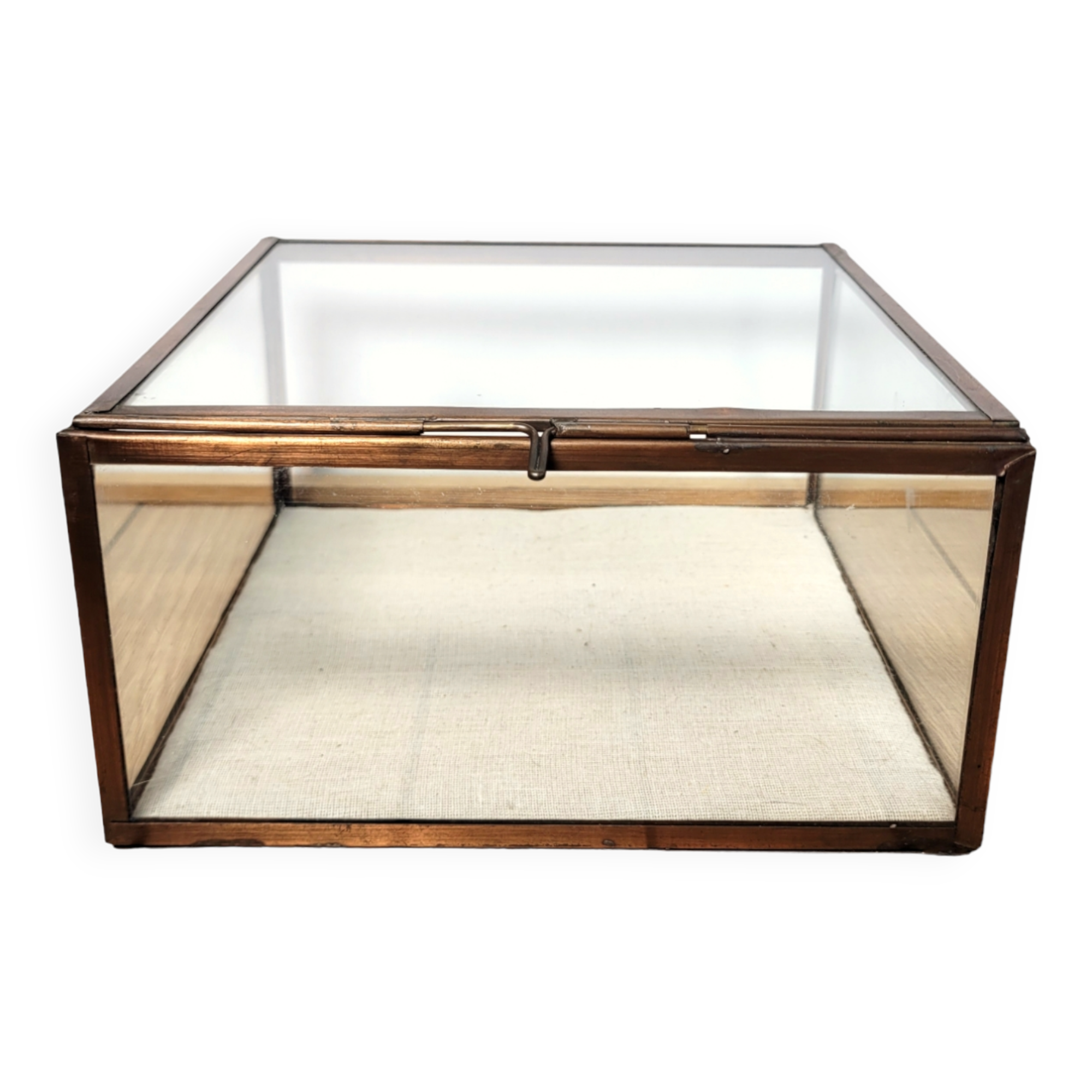 Petite vitrine laiton à poser | Selency