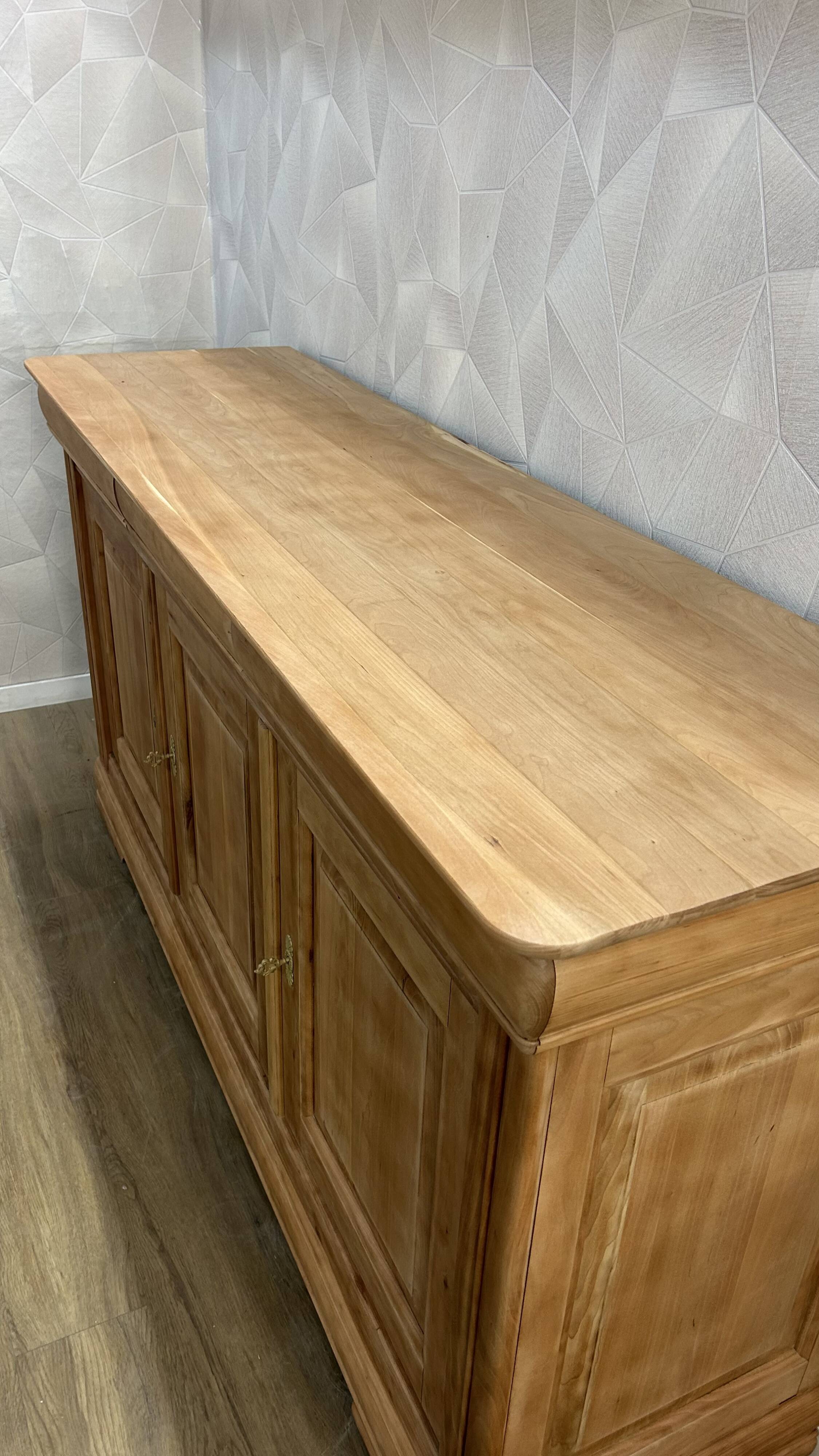 Louis Philippe buffet in solid stripped cherry wood
