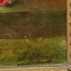 Old still life signed with roses.
