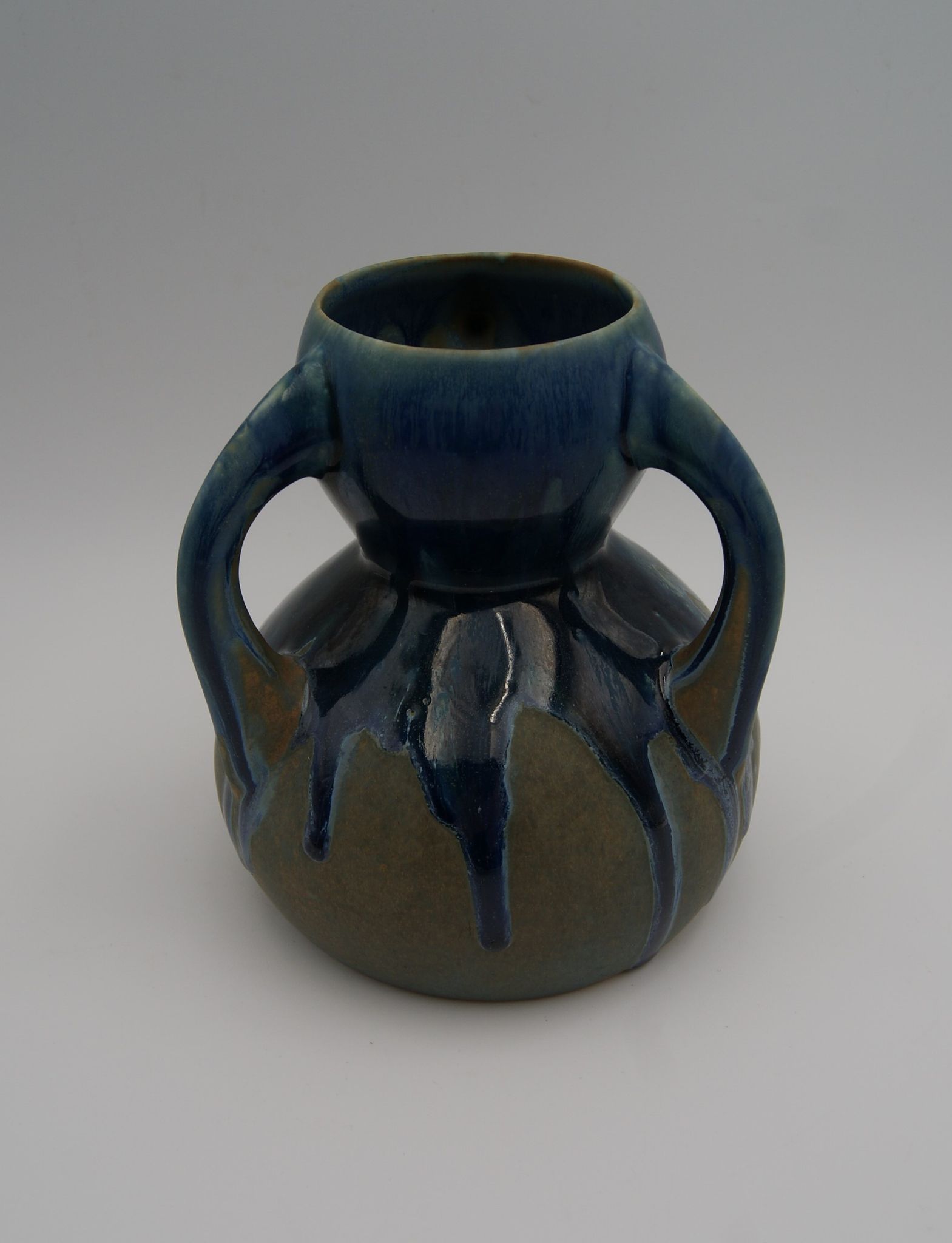 Vase 3 handles Métenier vintage