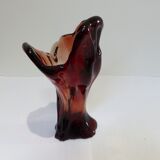 Vintage red glass vase