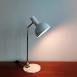Reversible white metal and chrome table lamp, 1960's