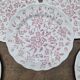 Set of 11 flat plates Nuova Fontebasso Made in Italy Floral pattern