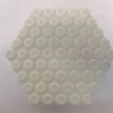 Set of three mid-century milk glass flush mounts or wall lights, Czechoslovakia