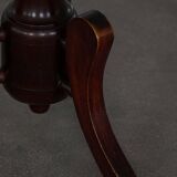 Adjustable Victorian-style piano stool with a jute fabric seat, early 20th century.