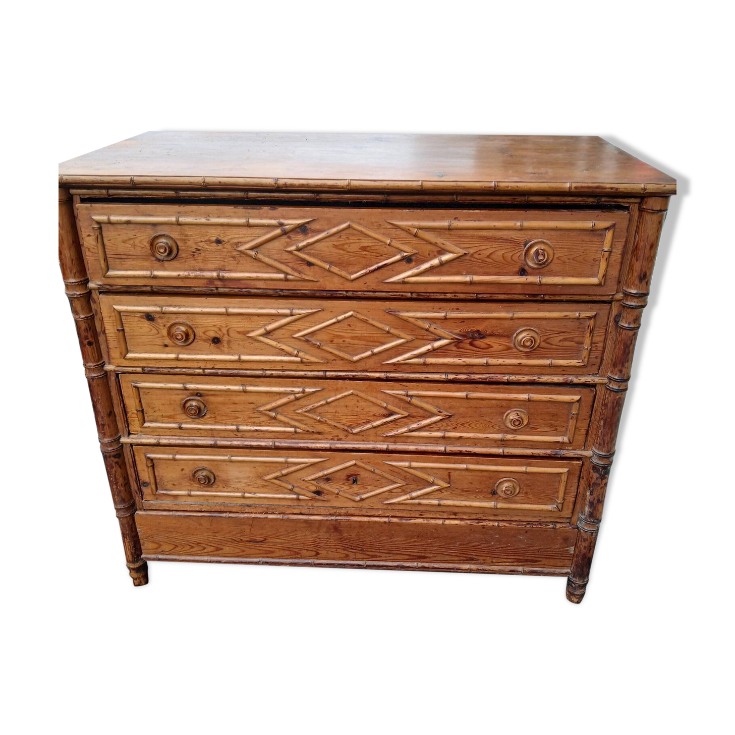 commode bambou époque 19 ème siècle