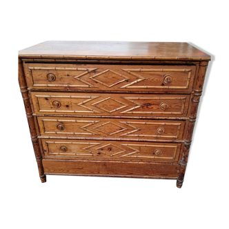 bamboo commode from the 19th century