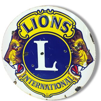 Plaque emaillée lions club