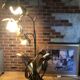 Lampadaire fleurs et plante lampe de plancher de fleur - design années 70