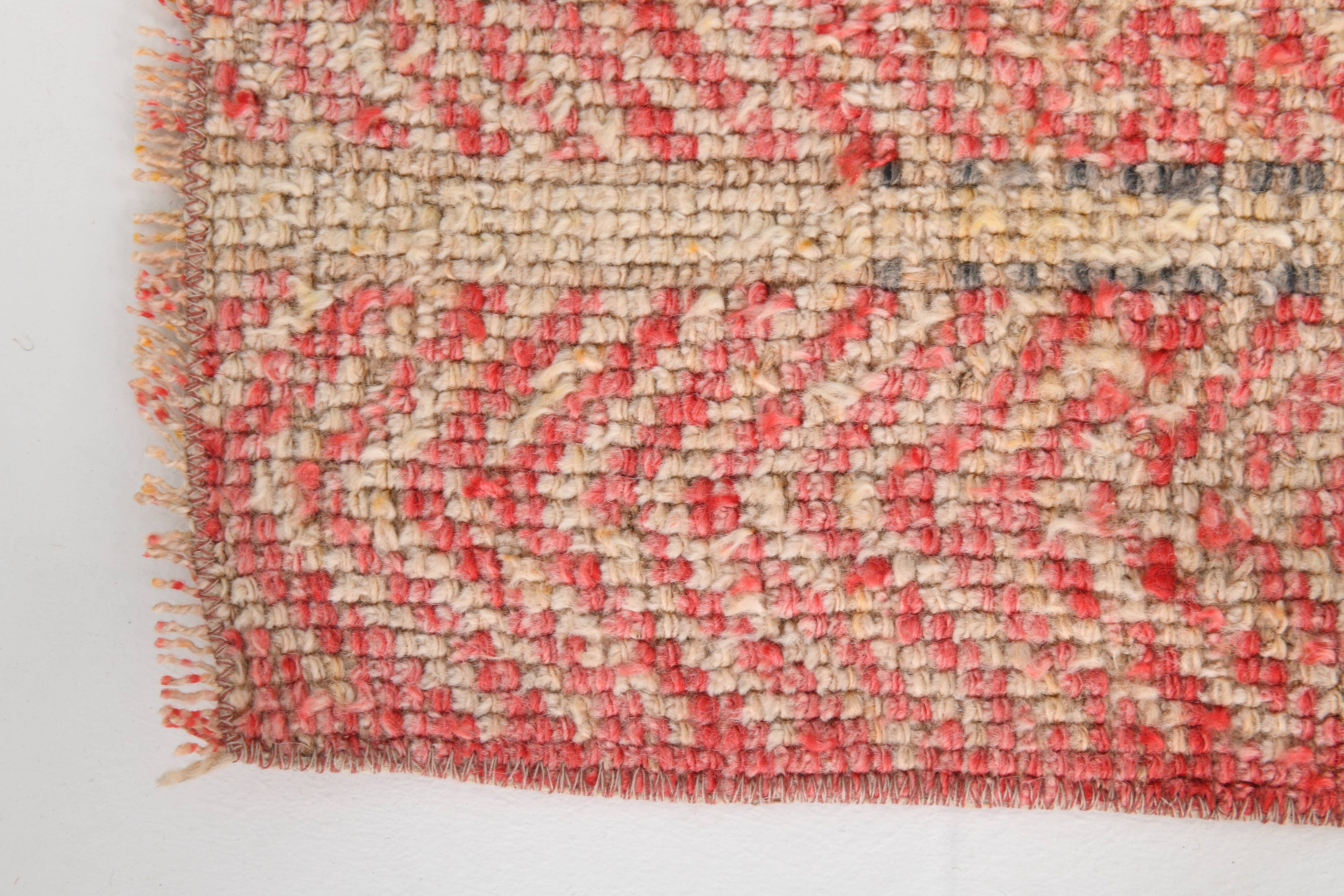 3x10 Red & Cream Hallway Persian Runner Rug, 80x301Cm