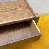 Pair of brutalist bedside tables, 1950s