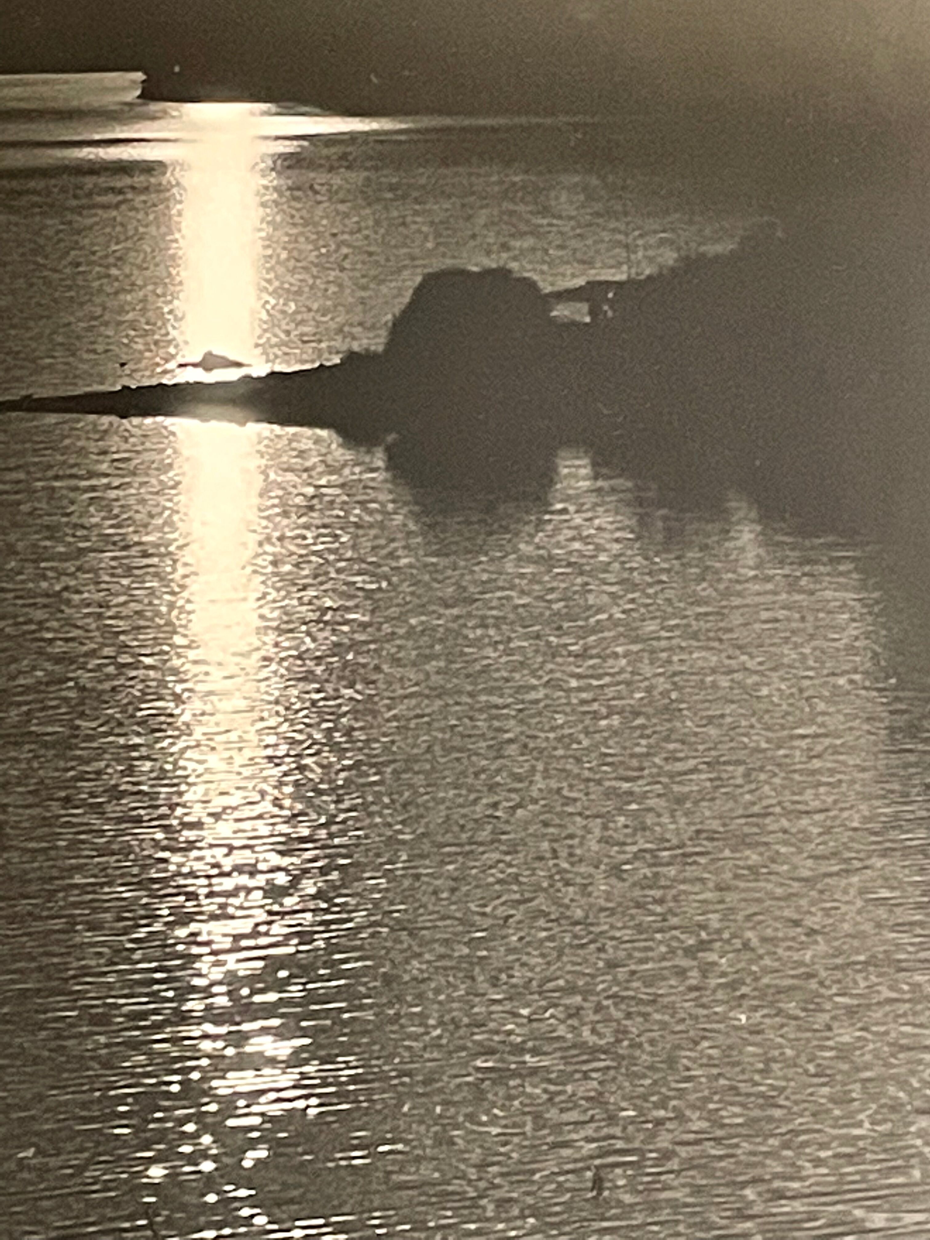 Photograph black and white silver print circa 1970 seascape