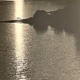 Photograph black and white silver print circa 1970 seascape