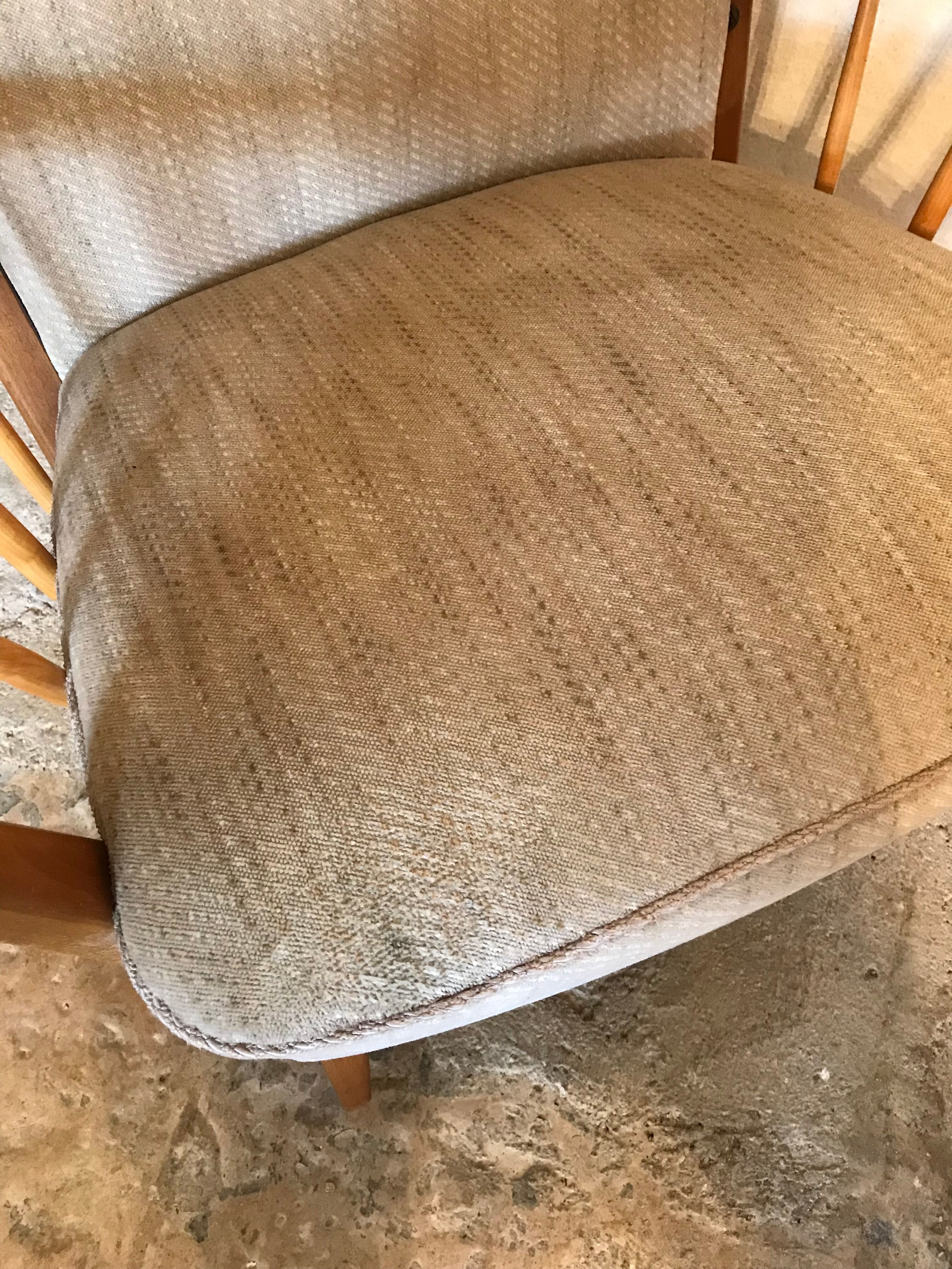 Cozy vintage mid century Scandinavian style armchair