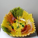 Vintage ceramic slip autumn leaf cup