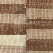 10x13 Dark Brown & Beige Vintage Kilim Rug, 311x394Cm