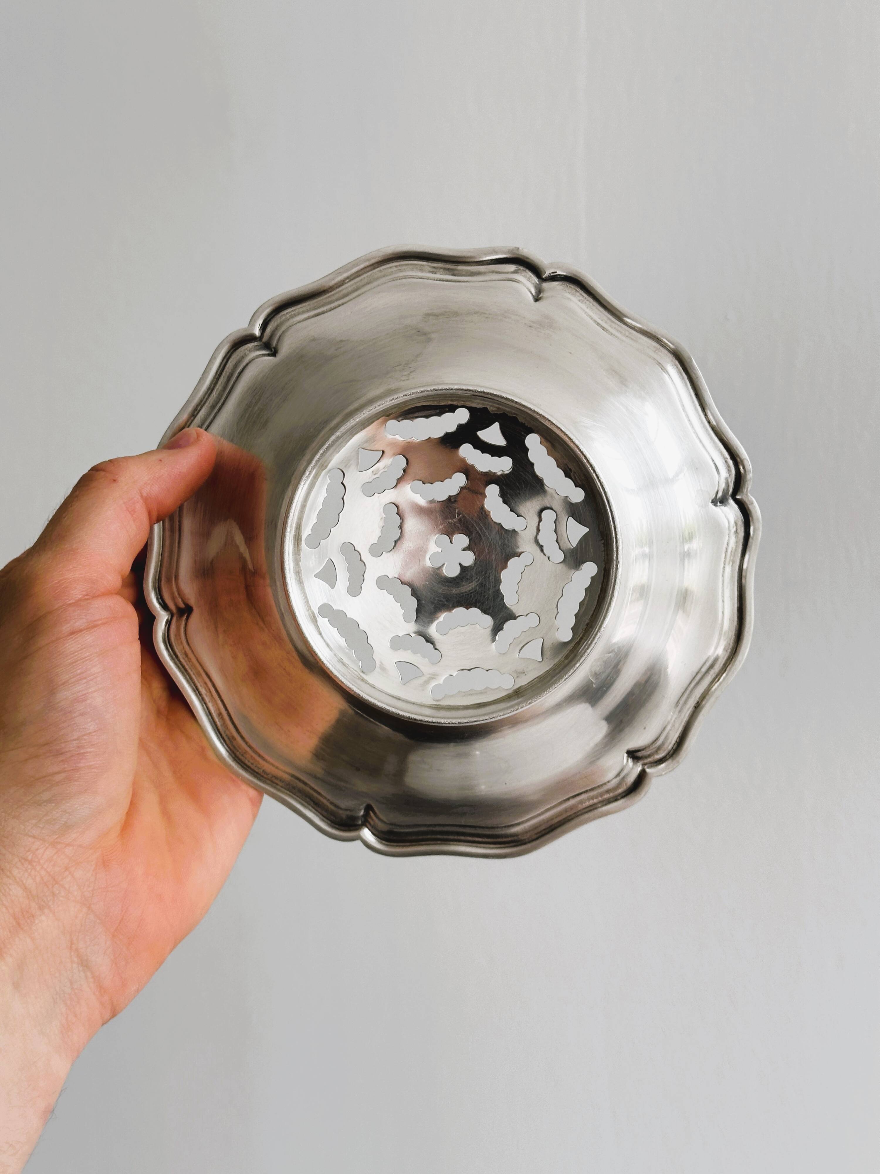 Antique metal butter dish