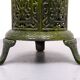 19th Century French Green Enameled Cast Iron Heater Stove