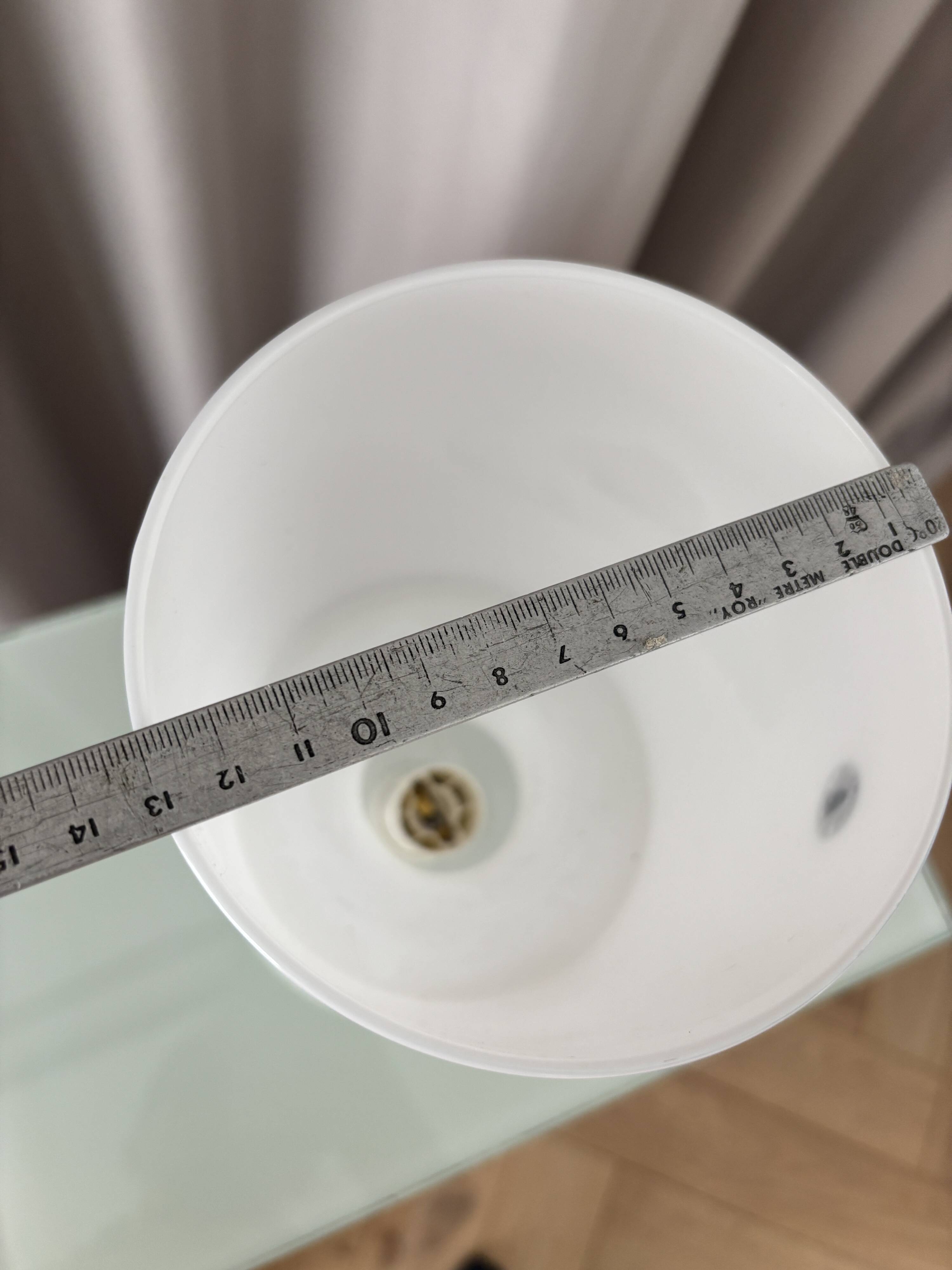 Vintage IKEA FADO Style Handmade Opaline Glass Table Lamp