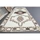 1970s Vintage Turkish Hand-Knotted Wool Cotton White Runner Rug  115x342