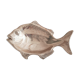 Vide poche poisson métal argenté