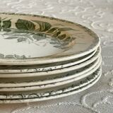 7 flat plates made of ironstone.