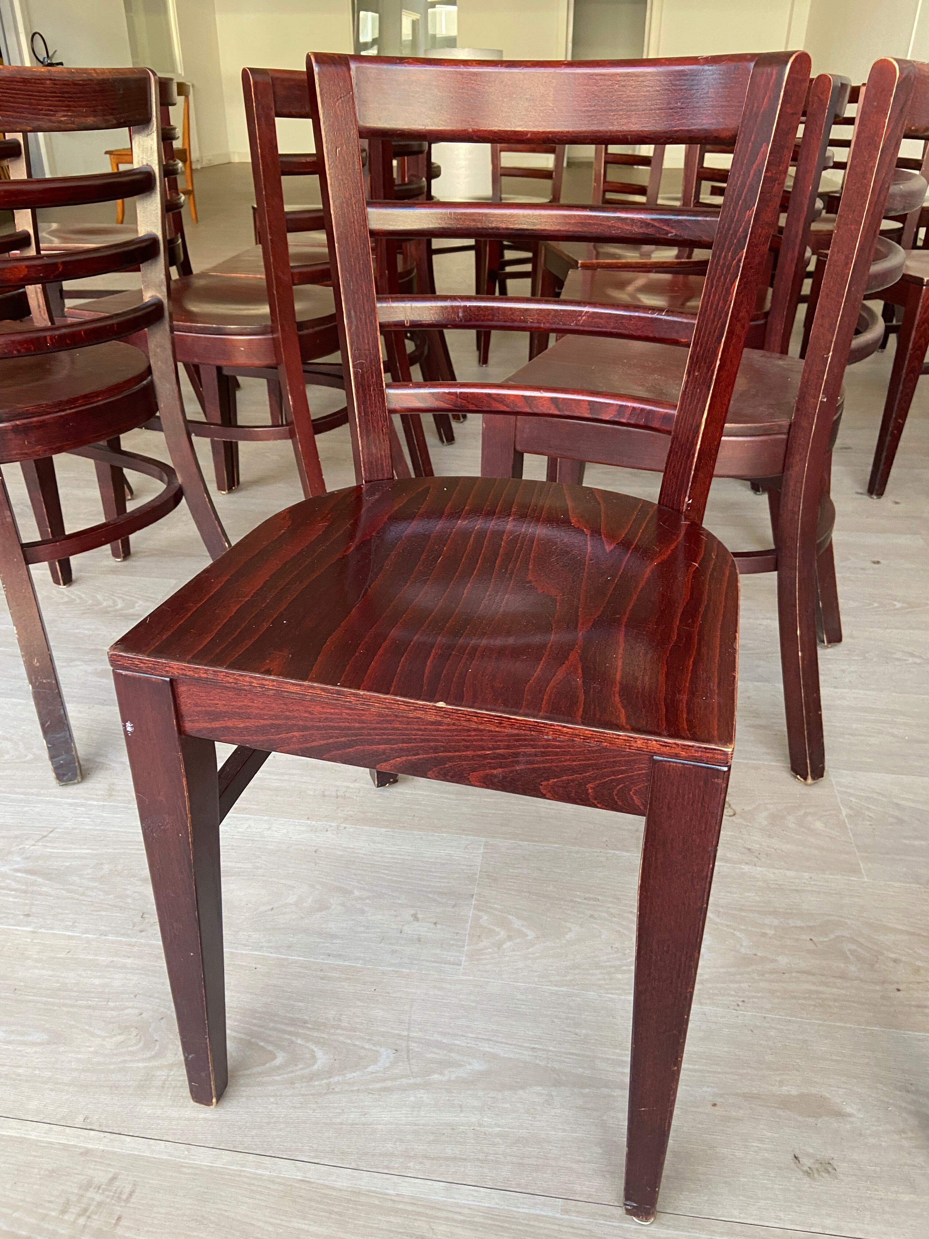 Set of 12 café chairs bistrot restaurant vintage