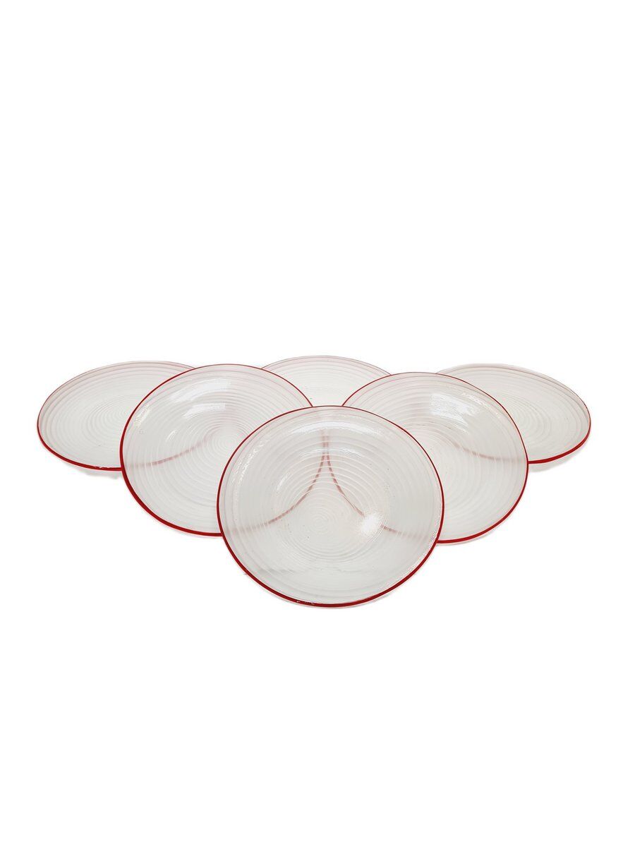 Rotor dessert set by J. Drost for Ząbkowice Gospodarcza Huta, Poland, 1970s, set of 6