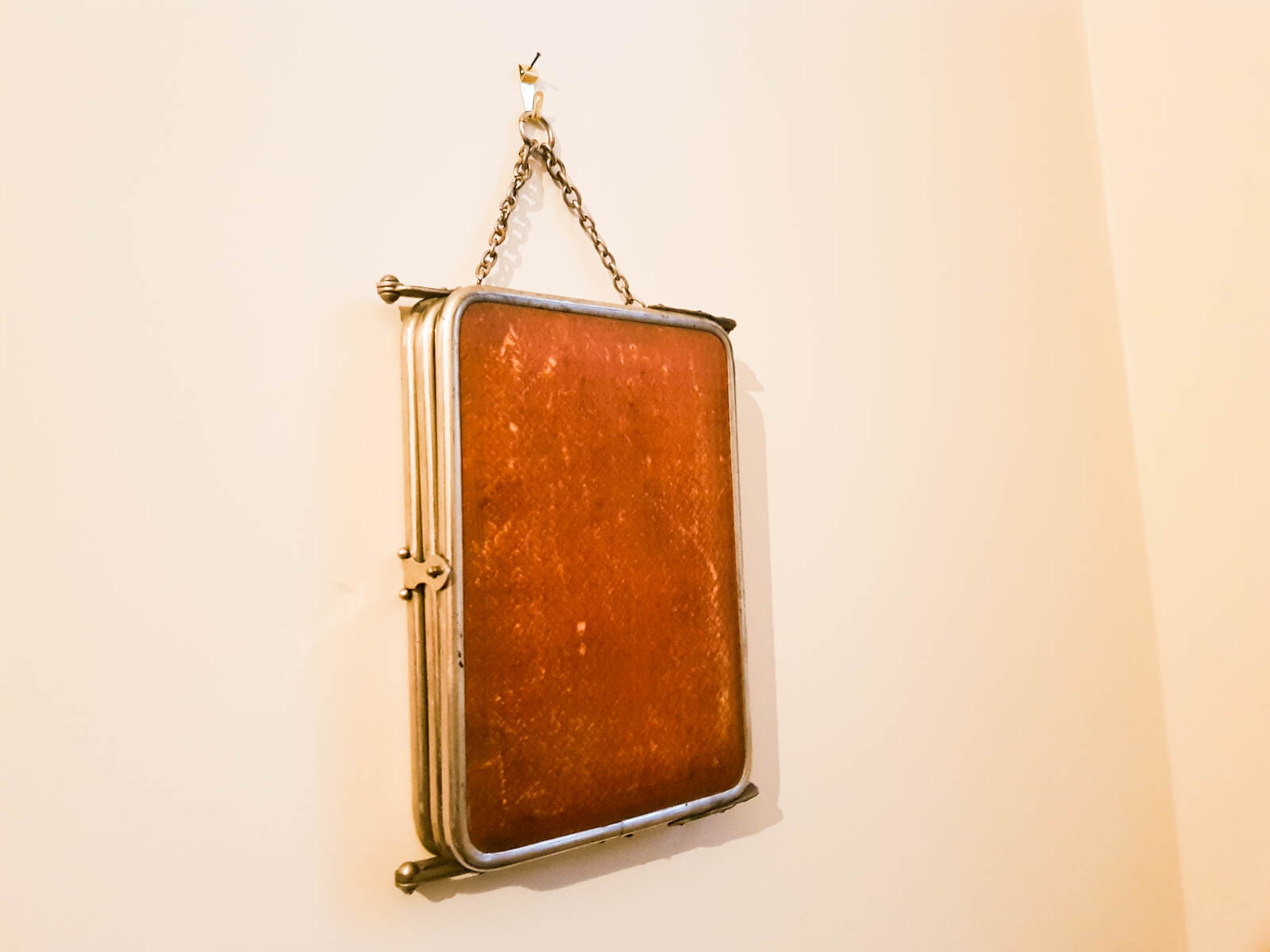 Old barber triptych mirror - 22x51cm