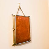 Old barber triptych mirror - 22x51cm