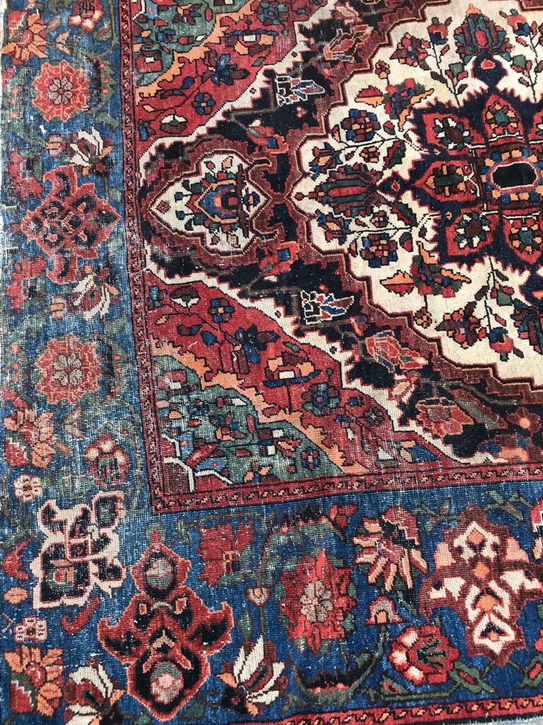 Carpet old persian bakhtiar made hand 176 x 300 cm