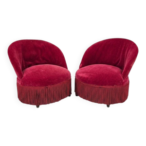 Paire de fauteuils crapaud