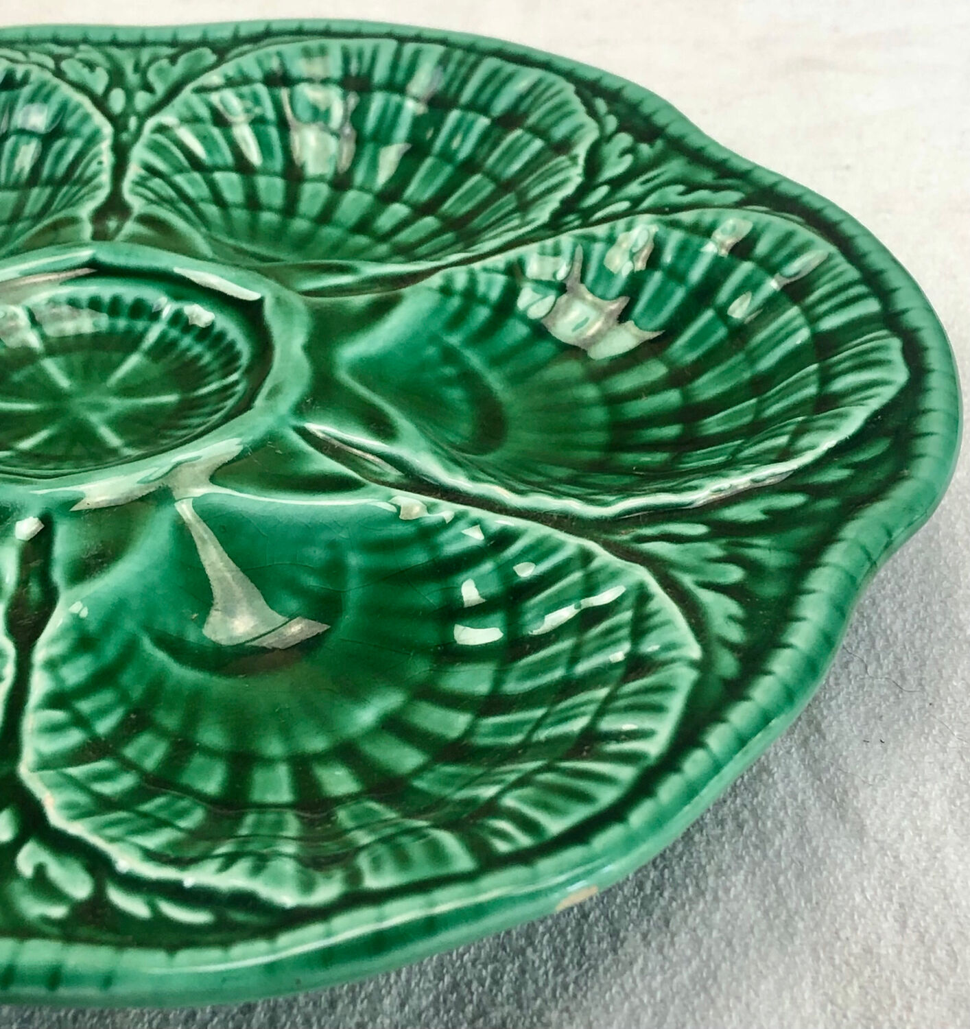 Sarreguemines slurry oyster plate