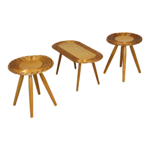 Tabourets en rotin du