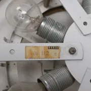 1960s vintage mid century doria ice glass CHANDELIER with 63 glass tubes